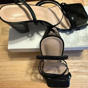 Chic Black Patent Leather Women's Heels